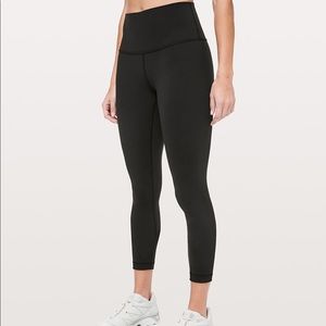 Lululemon 7/8 Black WunderUnder Brushed sz 8